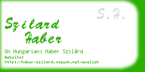szilard haber business card